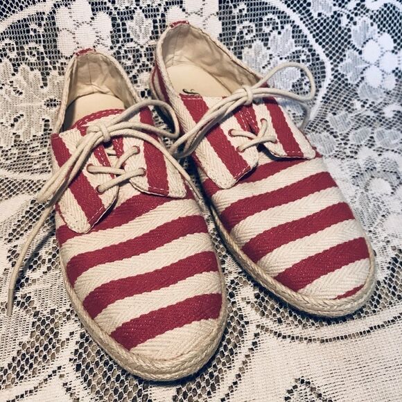 Guess Lace-up Striped Espadrilles - Picture 1 of 7
